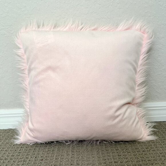 Pink Faux Fur Pillow - Picture 2 of 5